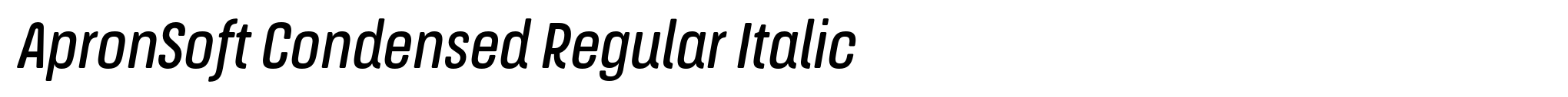 ApronSoft Condensed Regular Italic image